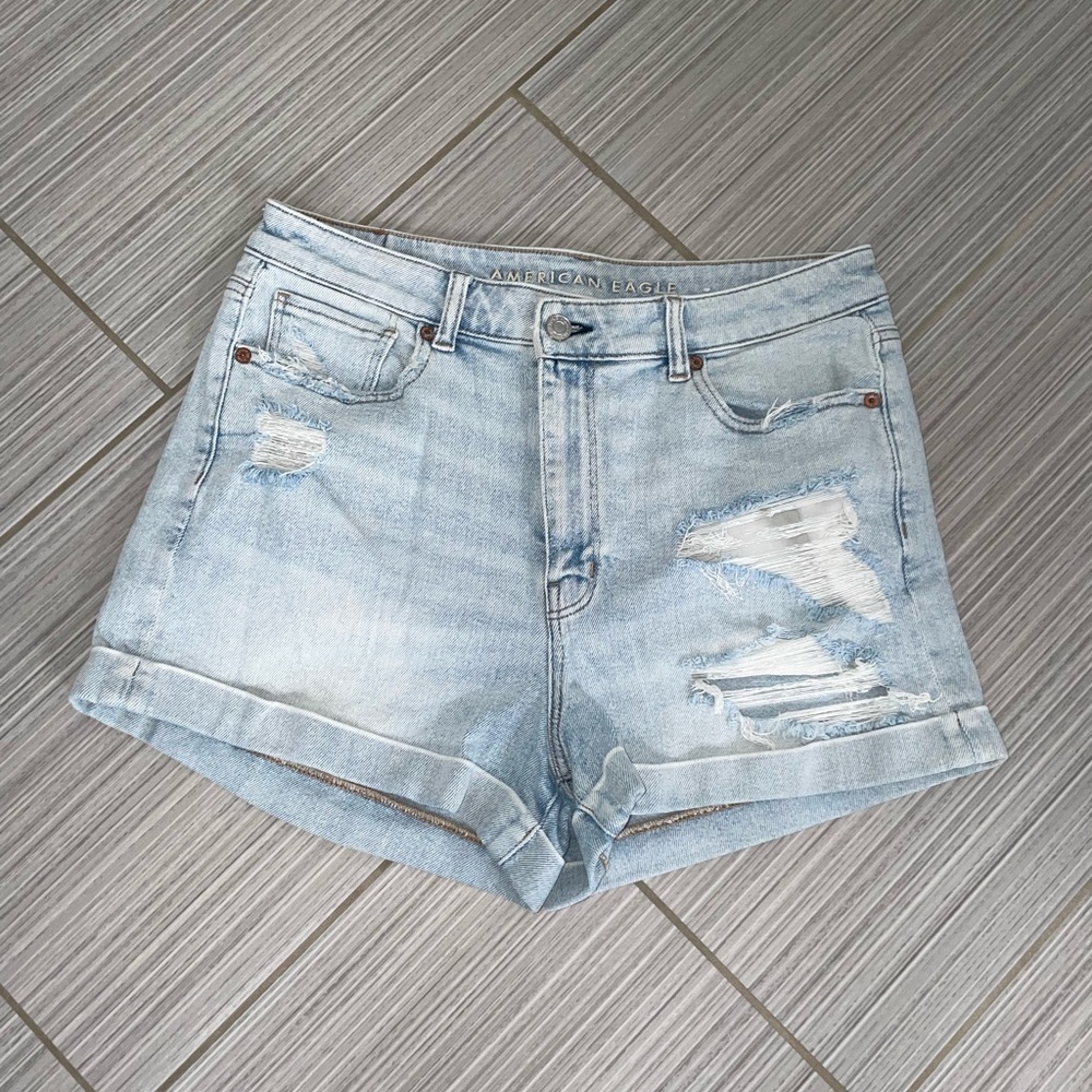 American Eagle Light Blue Denim Shorts